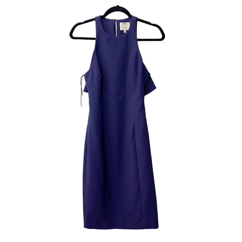 Cinq a Sept Navy Blue Keyhole Back Evening Business Semi Formal Dress Size 6